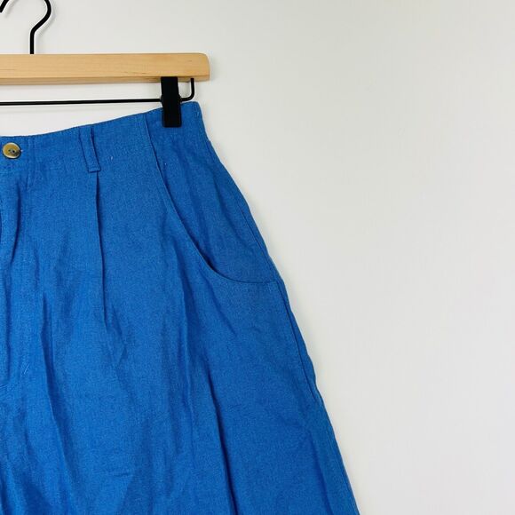 Sigrid Olsen Blue Linen Blend Shorts Size 10 NWT Casual Comfort Wear Essential - Picture 3 of 14